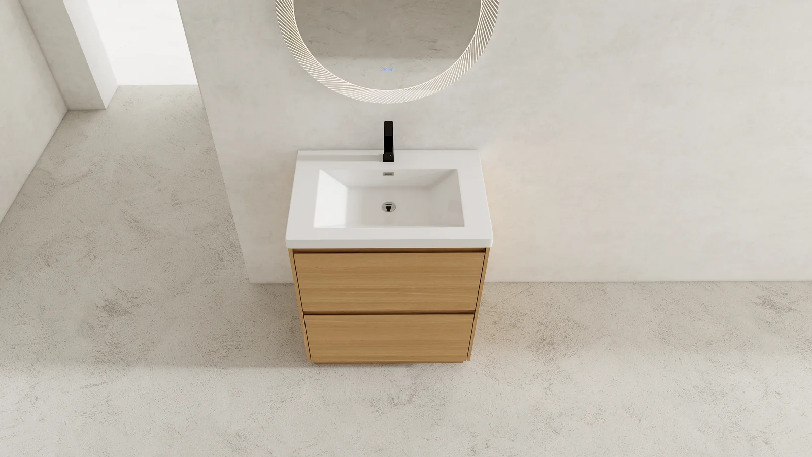 GMH-004 Light Oak bathroom vanity family