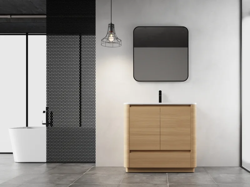 GMH-007 Light Oak bathroom vanity family
