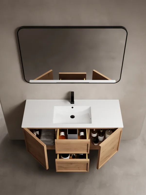 GMH-009 Imitative Oak bathroom vanity product detail